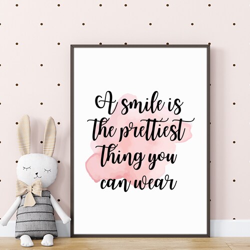 Happy Girls Are the Prettiest Print Wall Art Home Decor Etsy