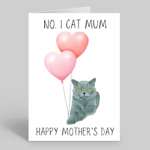 British Shorthair Mothers Day Card, Cat Mothers Day Gift, Cat Owner Mothers Day Card, Pet Cards, British Shorthair Cards Gifts, Furbaby Card