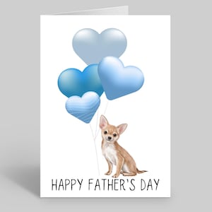Carte fête des pères papa chien, carte fête des pères chihuahua, cartes chihuahua, cartes chien chihuahua, cartes fête des pères animal de compagnie, chihuahuas