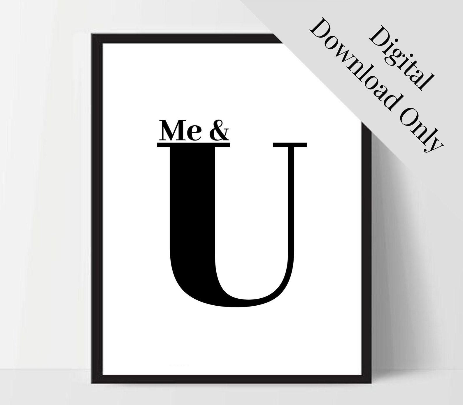 Me & U Digital Download Wall Art Home Decor Digital Etsy