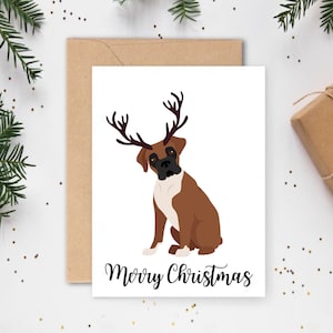 de Noël pour chien | Cartes de Noël personnalisées | cartes postales pour les amoureux des chiens | pour animaux de compagnie | Jolies cartes de Noël | Cartes de Noël originales | Cartes Boxer
