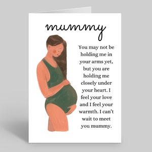 Carte de fête des mères grossesse maman, carte bosse de fête des mères, carte de fête des mères enceintes, future maman, cartes de grossesse, cartes de bébé