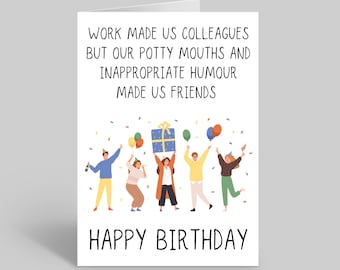 Co Worker Birthday Card, Colleague Birthday Card, Work Birthday Card, Manager Birthday Card, Boss Birthday Card, Work Bestie Birthday Card