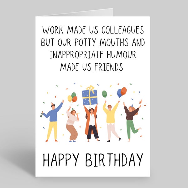 Co Worker Birthday Card, Colleague Birthday Card, Work Birthday Card, Manager Birthday Card, Boss Birthday Card, Work Bestie Birthday Card