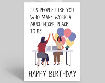 Co Worker Birthday Card, Colleague Birthday Card, Work Birthday Card, Manager Birthday Card, Boss Birthday Card, Work Bestie Birthday Card