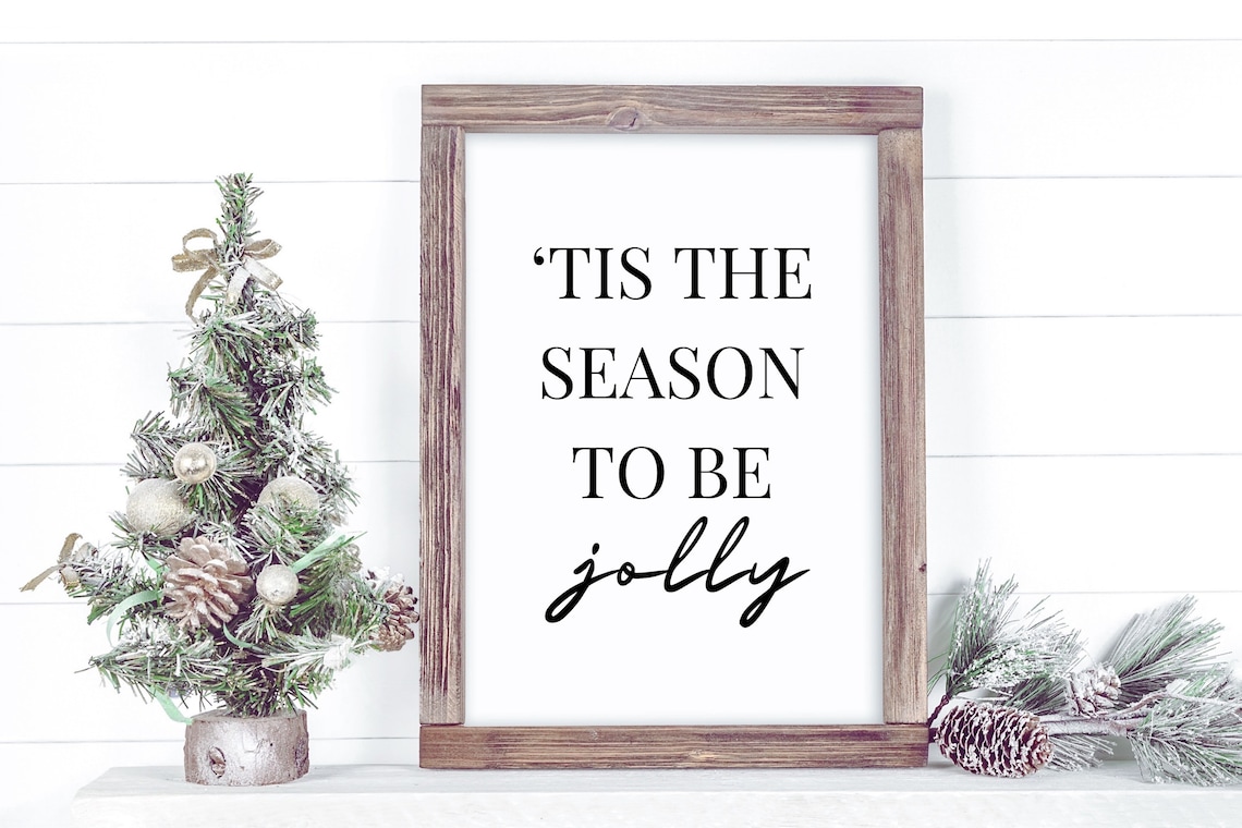 Tis the Season to Be Jolly Christmas Print Christmas Carols Etsy UK