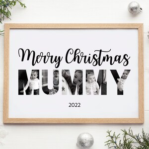 Personalised Mummy Christmas Photo Print, Mummy Christmas Gifts, Christmas Gifts For Mummy, Personalised Family Photo Prints, Keepsake Gifts