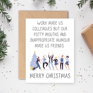 Cartes de Noël d'un collègue, Cartes de Noël de collègue, Cartes de père Noël secrètes, Cartes de Noël de travail, Cartes de Noël de directeur, Carte de Noël de patron