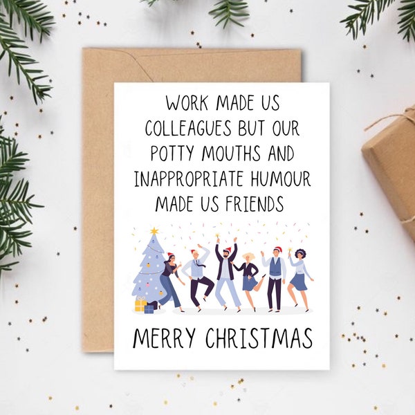 Co Worker Christmas Cards, Colleague Christmas Cards, Secret Santa Cards, Work Christmas Cards, Manager Christmas Cards, Boss Christmas Card