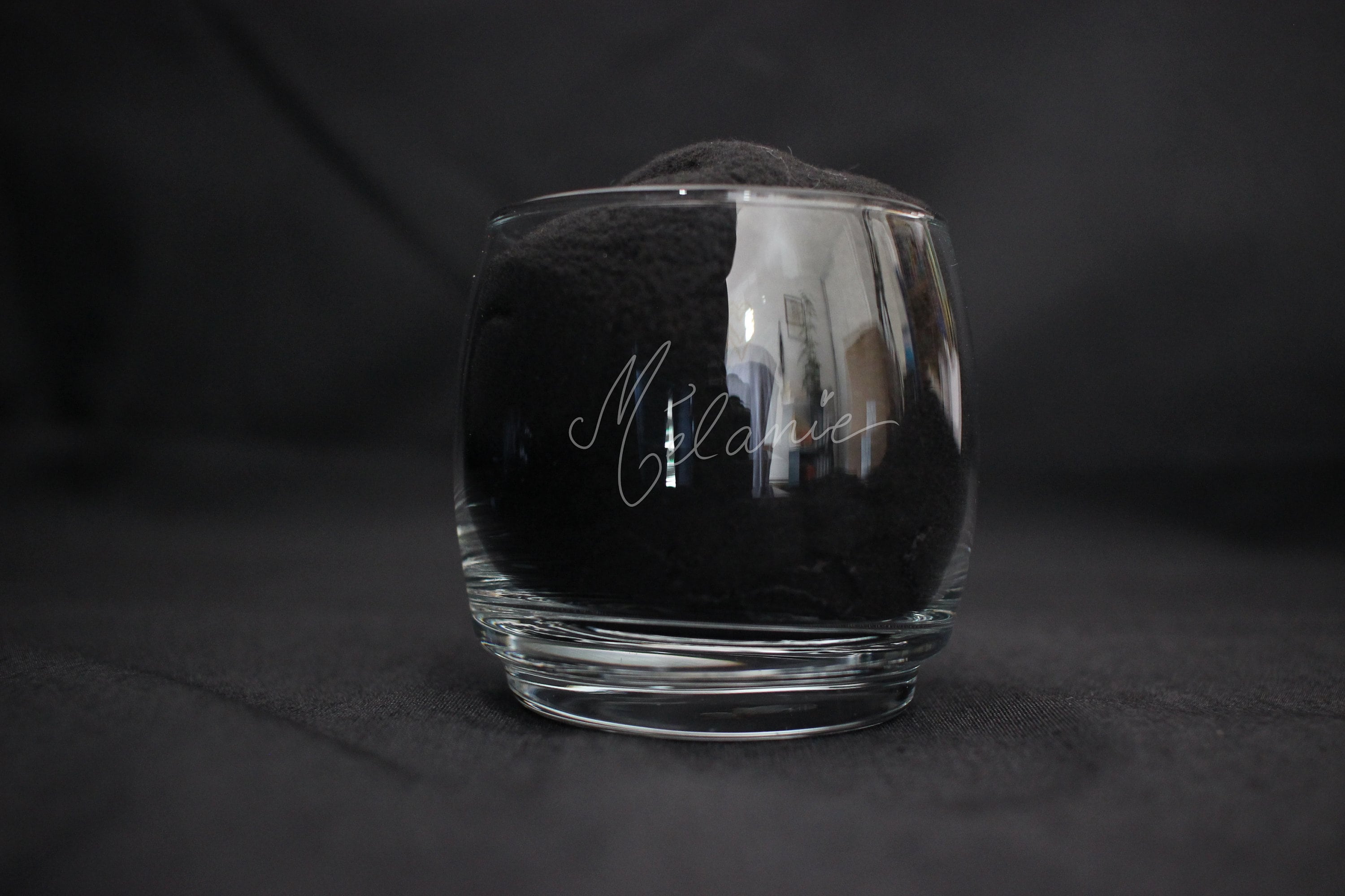 Verre Gravé en Verre de 32Cl - Motif/Prénom Au Choix