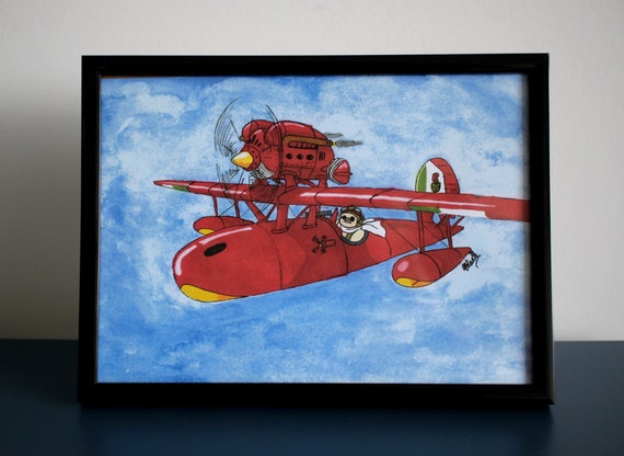 porco rosso plane print on book page porco rosso plane print on book page