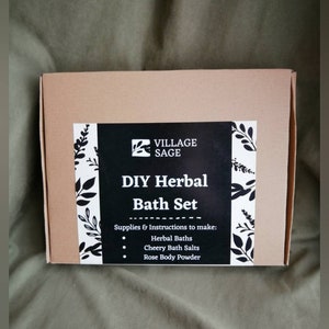 Bath Kit, Spa Kit, DIY Bath, Herbal Bath, Spa Gift, Natural Gift for Her, Mother's Day Gift, Bath Salts, Body Powder image 4