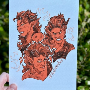Hot Girl Summer Karlach - A5 Matte Cardstock Print - Baldur's Gate 3