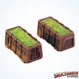 Mine Carts - Legion, Necromunda, Fallout Wasteland, Sci-Fi Terrain, Dungeons and Dragons Terrain, Miniature