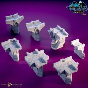 Puente alternativo abarca el conjunto de expansión del puente Torbridge Terreno DnD para mazmorras y dragones, D&D, miniatura, D y D, Wargaming, 40k