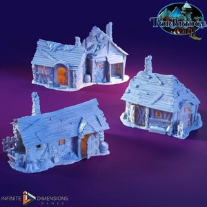 Torbridge The Slum Shacks DnD Miniature Terrain for Dungeons and Dragons, D&D, D and D, Wargaming, Tabletop, Wargaming Dice