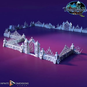 Torbridge Cull Last Modular Cemetery Walls DnD Miniature Terrain for Dungeons and Dragons, D&D, D and D, Wargaming, Tabletop, Wargaming