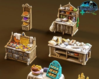 Torbridge Cull Bakery Furnishings Terrain DnD Miniature Terrain for Dungeons and Dragons, D&D, D and D, Pathfinder, Wargaming, Dice