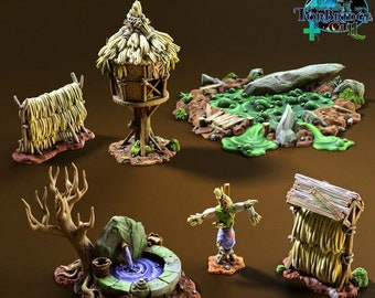 Torbridge Cull Farm Scatter Terrain DnD Miniature Terrain for Dungeons and Dragons, D&D, D and D, 40k, Pathfinder, Wargaming, Dice