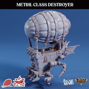 Destróier Classe Metril Navio Aéreo DnD Terreno, Dungeons and Dragons, DnD Miniatura, D&D, D e D, Pathfinder, DnD Miniatura Terreno