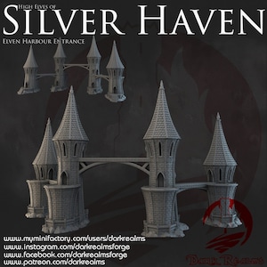 Dark Realms Silver Haven Hafeneinfahrt D&D Miniatur Terrain für Dungeons and Dragons, D&D, D und D, Wargaming, Pathfinder, Tabletop