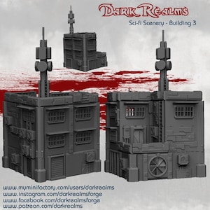 Sci-Fi Scenery Building 3 for Star Wars Legion Terrain, Gaslands, Sci-Fi, DnD, D&D, Dungeons and Dragons, 28mm