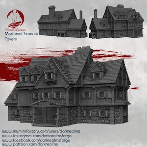 Dark Realms The Tavern DnD Miniature Terrain for Dungeons and Dragons, D&D, D and D, Wargaming, Pathfinder, Tabletop, Gifts