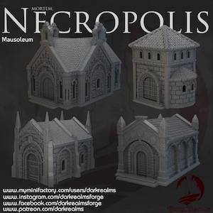 Dark Realms Mausoleum Set DnD Miniature DnD Terrain for Dungeons and Dragons, D&D, D and D, Dungeons and Dragons Terrain