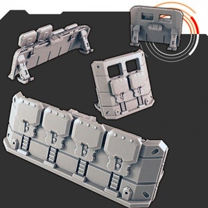 Quick Deploy Barriers Sci Fi Scatter Terrain, Legion, Necromunda, Fallout Wasteland, Sci-Fi Terrain, Dungeons and Dragons Terrain, Miniature