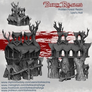 Dark Realms Hidden Forest Realm Lord Hall DnD Miniatur Terrain für Dungeons and Dragons, D&D, D und D, Wargaming, Pathfinder, Tabletop