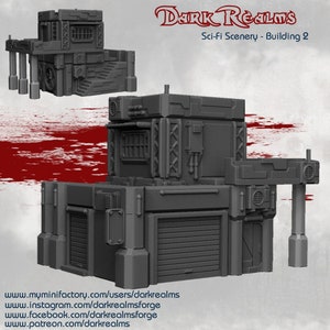 Sci-Fi Scenery Building 2 for Star Wars Legion Terrain, Gaslands, Sci-Fi, DnD, D&D, Dungeons and Dragons, 28mm
