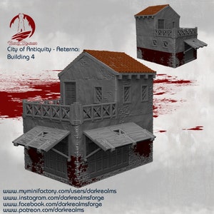 Dark Realms Aeterna Building 4 DnD Miniature Terrain for Dungeons and Dragons, D&D, D and D, Wargaming, Tabletop, Gifts