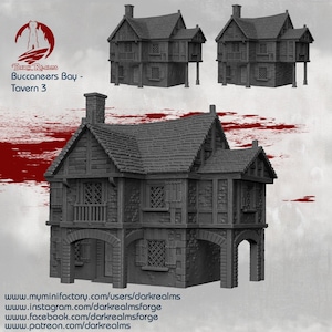 Dark Realms Buccaneers Bay Tavern 3 DnD Miniature Terrain for Dungeons and Dragons, D&D, D and D, Wargaming, Tabletop, Gifts