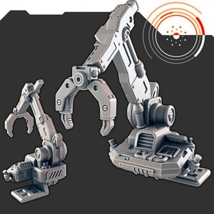 Sci-fi Crane Sci Fi Scatter Terrain, Legion, Necromunda, Fallout Wasteland, Sci-Fi Terrain, Dungeons and Dragons Terrain, Miniature