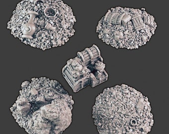 Forzieri del tesoro Set DnD Terrain per Dungeons and Dragons Terrain, D&D, D e D, Wargaming, Pathfinder, Miniatura, Regali