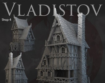 Dark Realms Vladistov Shop 4 DnD Miniature Terrain for Dungeons and Dragons, D&D, D and D, Wargaming, Gifts