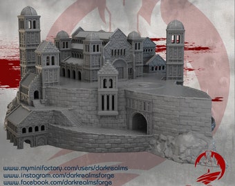 Dark Realms Massive Ivory Citadel Set DnD Miniature Terrain for Dungeons and Dragons, D&D, D and D, 28mm, Wargaming, Gifts
