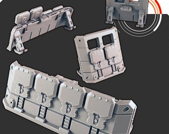 Quick Deploy Barriers Sci Fi Scatter Terrain, Legion, Necromunda, Fallout Wasteland, Sci-Fi Terrain, Dungeons and Dragons Terrain, Miniature