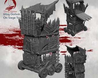 Dark Realms Urlag Gorbok Orc Siege Tower DnD Miniature Terrain for Dungeons and Dragons, D&D, D and D, Wargaming, Gifts