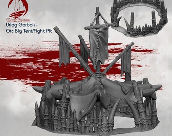 Dark Realms Urlag Gorbok Orc Big Tent Fighting Pit DnD Miniature Terrain for Dungeons and Dragons, D&D, D and D, Wargaming, Gifts