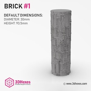 Brick 1 Texture Roller Collection 2, Rolling Pin, Battle Mat, DnD Terrain, Dungeons and Dragons, D&D, Pathfinder, Wargaming