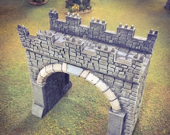 Winterdale Gatehouse Wall DnD Miniature Terrain for Dungeons and Dragons, D&D, Wargaming, Pathfinder, Tabletop, 28mm, 32mm, Gifts
