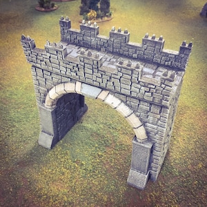 Winterdale Gatehouse Wall DnD Miniatuurterrein voor Dungeons and Dragons, D&D, Wargaming, Pathfinder, Tafelblad, 28mm, 32mm, Geschenken