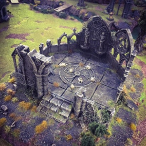 Gothic Abby DnD Miniature Terrain for Dungeons and Dragons, D&D,  , Pathfinder, Tabletop, 28mm, 32mm, Wargaming, Gift