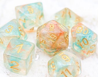 Spirit of Merlin Wizard  Dice Set For Dungeons and Dragons, Pathfinder, D20 Polyhedral Resin Dice | Fit in Dice Box, Tower