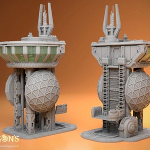 Outpost: Origins - Control Tower Set Terrain | Star Wars Legion Imperial Assault Miniature Terrain | The Dragon&#39;s Rest, Dungeons and Dragons