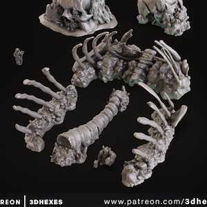 The Boneyard of Titan DnD Miniature Terrain for Dungeons and Dragons, D&D, D and D,  40k, Wargaming, Tabletop, Gifts
