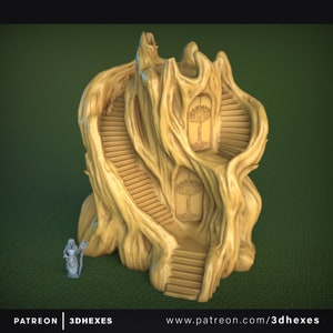 Tree Elf Watchtower DnD Miniature Terrain for Dungeons and Dragons, D&D, D and D, Wargaming, Tabletop, Gifts