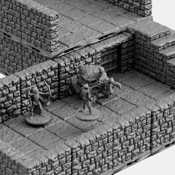 DnD Terrain Dungeon Tiles Starter Set | DnD Terrain Pathfinder D and D miniature DnD Miniature DnD Dungeon Dungeon Terrain