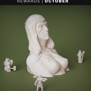 Empress Ruined Statue Ancient Egypt DnD Miniature Terrain for Dungeons and Dragons, D&D, D and D, Wargaming, Tabletop, Gifts